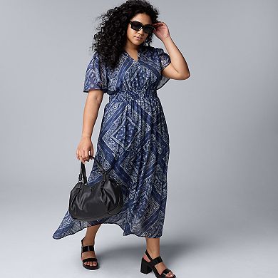 Plus Size Simply Vera Vera Wang Maxi Fem Dress