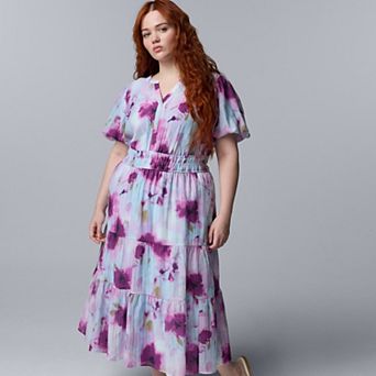 Plus Size Simply Vera Vera Wang Maxi Fem Dress