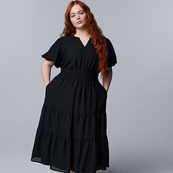 Plus Size Simply Vera Vera Wang Maxi Fem Dress