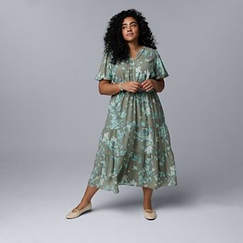 Plus Size Simply Vera Vera Wang Maxi Fem Dress