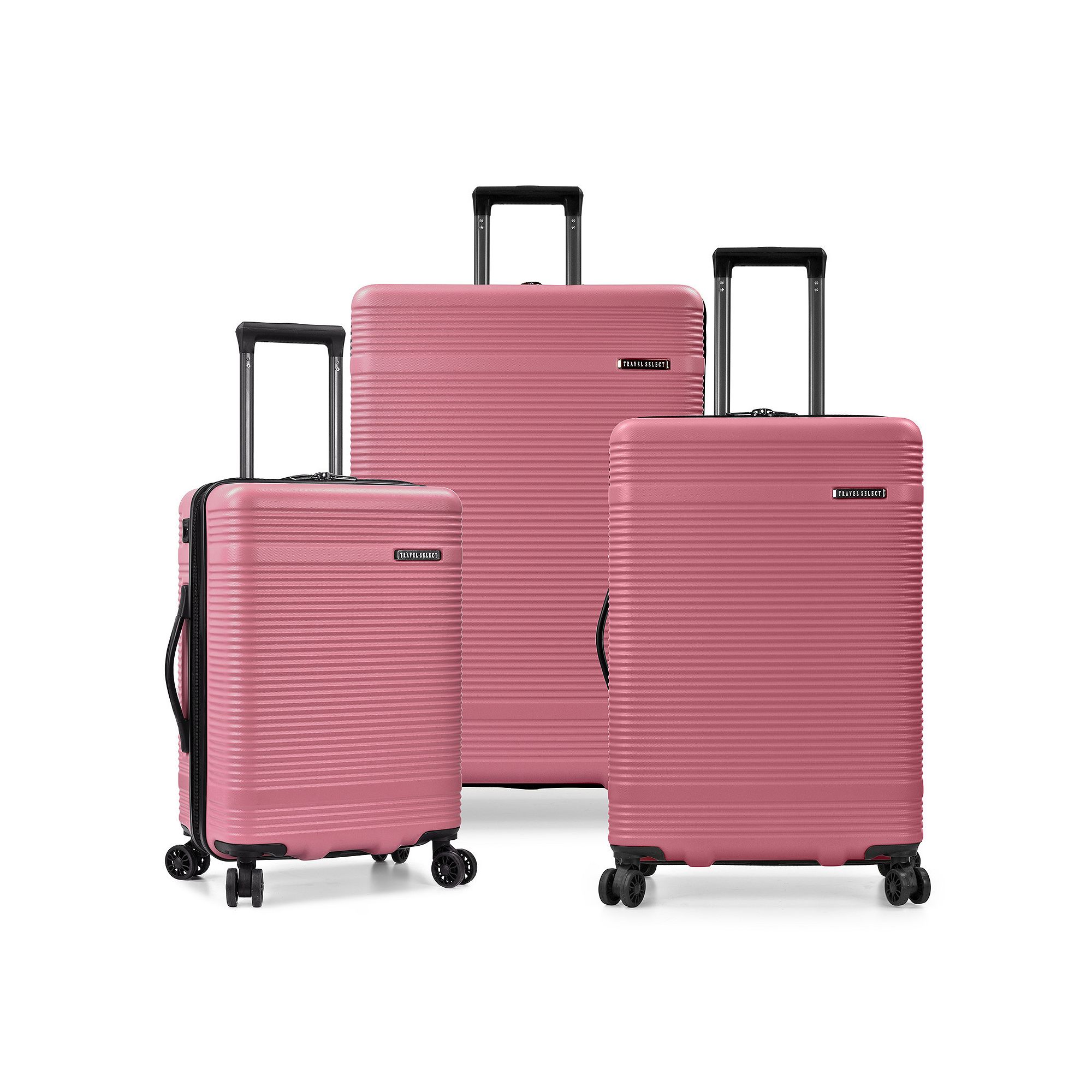 Travel Select Jaylen 3-piece Hardside Spinner Set, Rouge Pink