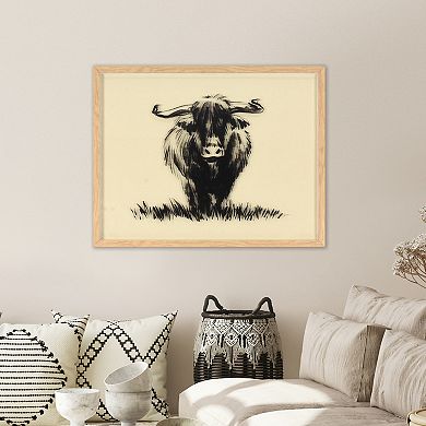 Hairy Cow Framed Wall Art