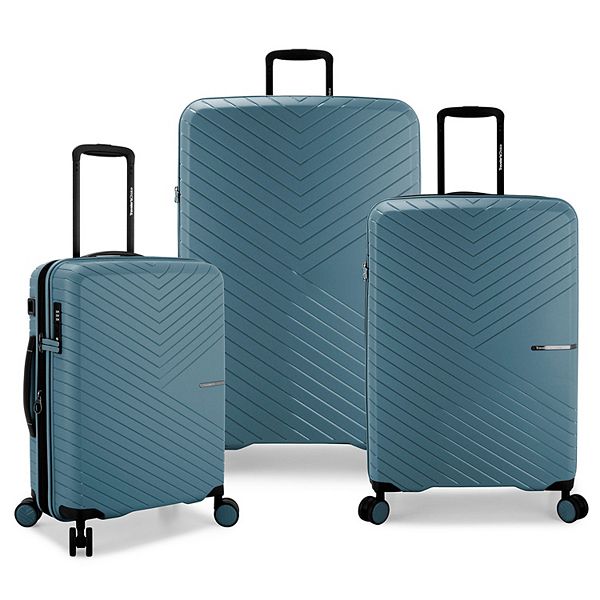 Traveler's Choice Vale 3-Piece Spinner Luggage Set - Slate Blue