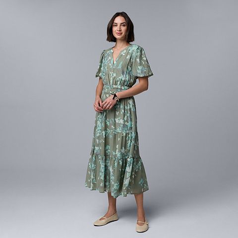 Женские платья Simply Vera Petite Simply Vera Vera Wang Maxi Fem Dress