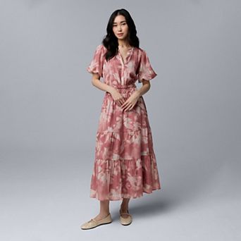 Petite Simply Vera Vera Wang Maxi Fem Dress