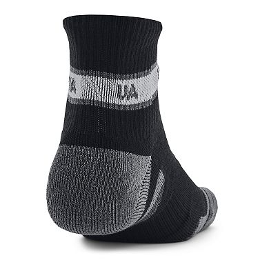 Men's Under Armour Performance Tech UA Stripe 3-Pack Quarter Socks