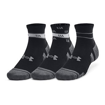 Men's Under Armour Performance Tech UA Stripe 3-Pack Quarter Socks