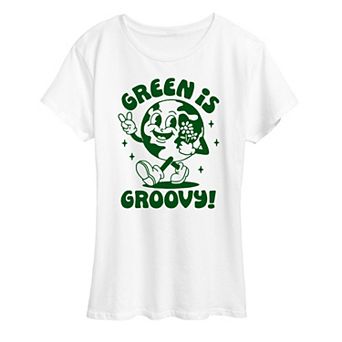 Women's Green is Groovy Graphic Tee