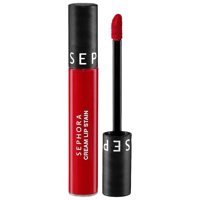 SEPHORA COLLECTION Cream Lip Stain 10HR Liquid Lipstick, Size: .17Oz, 01 Always Red