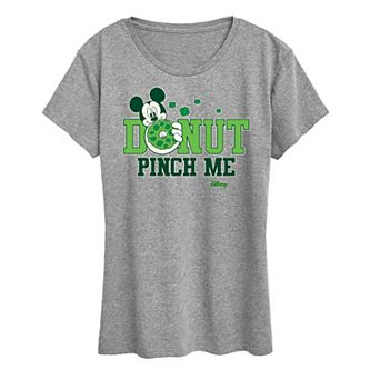 Disney's Mickey Mouse Women's St. Patrick's Donut Pinch Me Graphic Tee