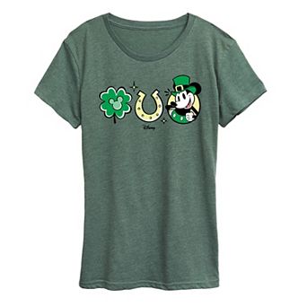 Disney's Mickey Mouse Women's St. Patrick's Icons Graphic Tee