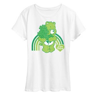 Women's Care Bears Green Rainbow Graphic Tee
