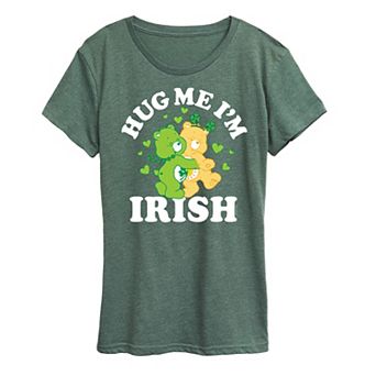 Women's Care Bears Hug Me I'm Irish Graphic Tee