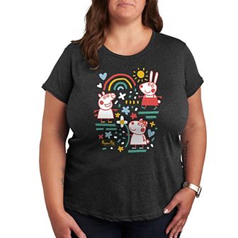 Plus Peppa Pig Friends Doodle Graphic Tee