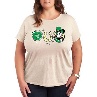 Disney's Mickey Mouse Plus St. Patrick's Day Icons Graphic Tee