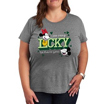 Disney's Mickey & Minnie Mouse Plus Lucky To Have You Graphic Tee