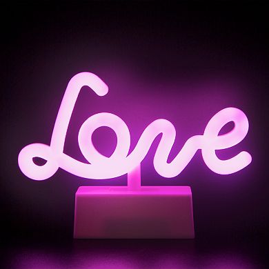 Everyday Decor Neon Glow LED Love Lighting Table Decor