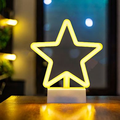Everyday Decor Neon Glow LED Stars Lighting Table Decor