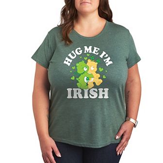 Plus Care Bears Hug Me I'm Irish Graphic Tee