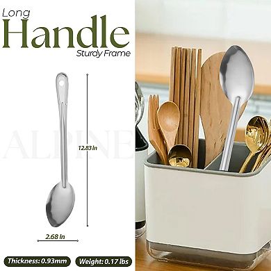 Alpine Cuisine Dinner Table Spoon 13" Stainless Steel Spoon With Tie Card Packing For Everyday Use
