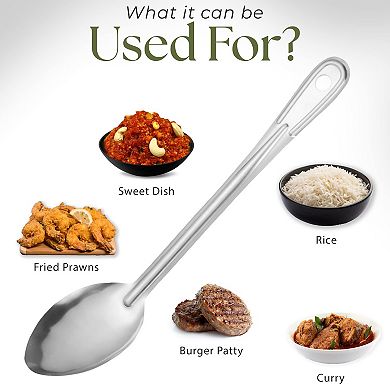 Alpine Cuisine Dinner Table Spoon 13" Stainless Steel Spoon With Tie Card Packing For Everyday Use