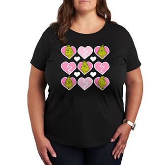 Plus Grinch Broken Heart Grid Graphic Tee