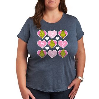 Plus Grinch Broken Heart Grid Graphic Tee