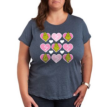 Plus Grinch Broken Heart Grid Graphic Tee