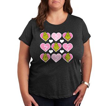 Plus Grinch Broken Heart Grid Graphic Tee