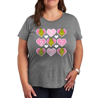 Plus Grinch Broken Heart Grid Graphic Tee