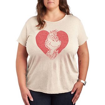 Plus Grinch Heart Graphic Tee