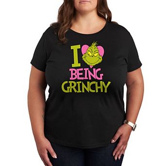 Plus Grinch I Love Being Grinchy Graphic Tee