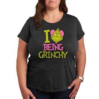 Plus Grinch I Love Being Grinchy Graphic Tee