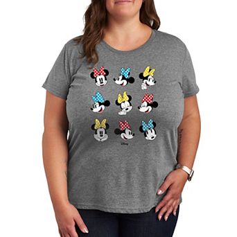 Disney's Minnie Mouse Plus Dot Bow Grid Graphic Tee