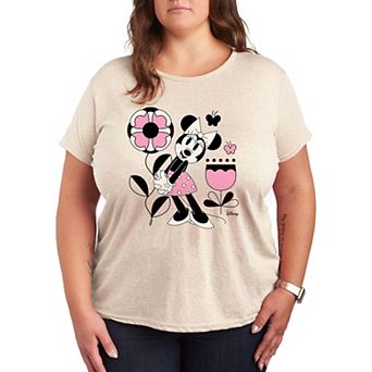 Disney's Minnie Mouse Plus Flower Butterfly Graphic Tee