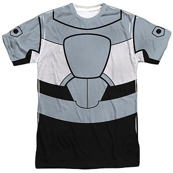 Teen Titans Go Cyborg Uniform Short Sleeve Adult Poly Crew T-shirt