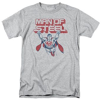 Superman Steel Retro Short Sleeve Adult T-shirt