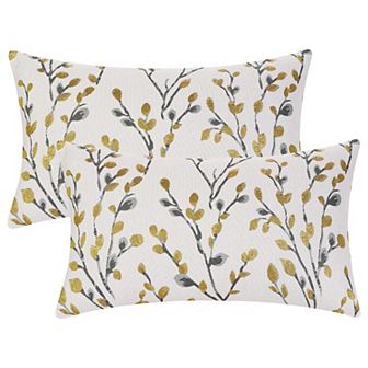 2 pc Classical Embroidery Jacquard Teal Decoration Throw Pillow Cover Pattern Pillow Cases 12" x 20"