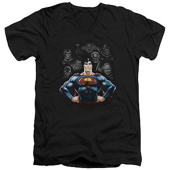 Superman Villains Short Sleeve Adult V Neck T-shirt