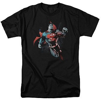 Superman Up In The Sky Short Sleeve Adult T-shirt