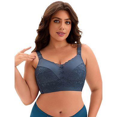 Women's Full Coverage Wide Straps Longline Hem Wirefree Bra