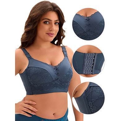 Women's Full Coverage Wide Straps Longline Hem Wirefree Bra