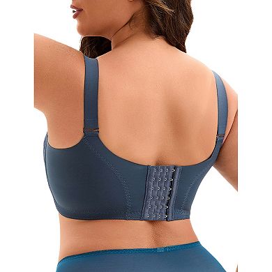 Women's Full Coverage Wide Straps Longline Hem Wirefree Bra