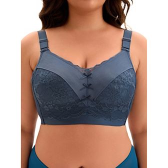 Women's Full Coverage Wide Straps Longline Hem Wirefree Bra