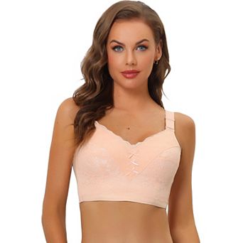 Women's Full Coverage Wide Straps Longline Hem Wirefree Bra
