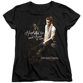 Vampire Diaries I Used To Care Short Sleeve Womens T-shirt