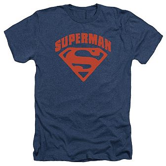 Superman Super Shield Adult Heather T-shirt