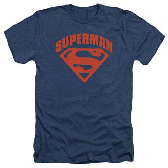 Superman Super Shield Adult Heather T-shirt