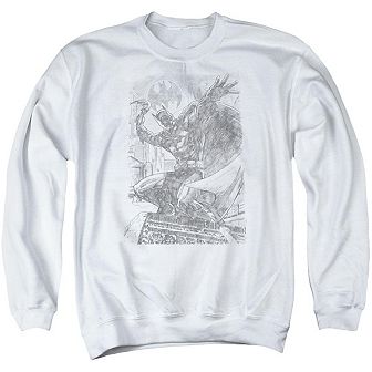 Batman Pencil Batarang Throw Adult Crewneck Sweatshirt