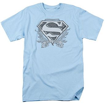 Superman Sketchy Crest Shield Short Sleeve Adult T-shirt